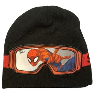 Spider-Man Super Hero Black Beanie Sweater Hat Marvel
